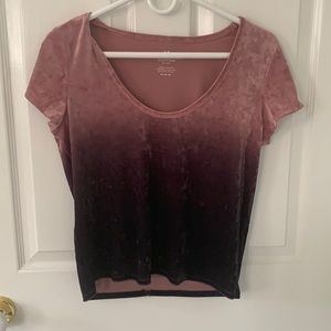 American Eagle Velour Ombré top